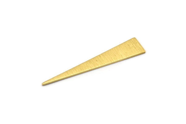 Brass Triangle Blank, 24 Textured Raw Brass Triangle Stamping Blanks, Findings (40x8x0.80mm) M146