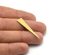 Brass Triangle Blank, 24 Textured Raw Brass Triangle Stamping Blanks, Findings (40x8x0.80mm) M146
