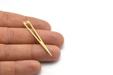 Brass Triangle Charm, 12 Textured Raw Brass Triangle Charms With 1 Hole, Findings (50x8x0.80mm) M155