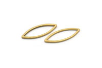 Brass Marquise Ring , 100 Raw Brass Marquise Ring, Connector, Charms (7x19x0.80mm) D0040