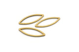 Brass Marquise Ring , 100 Raw Brass Marquise Ring, Connector, Charms (7x19x0.80mm) D0040