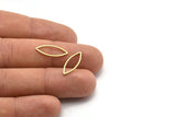 Brass Marquise Ring , 100 Raw Brass Marquise Ring, Connector, Charms (7x19x0.80mm) D0040