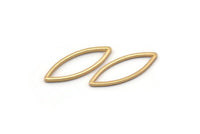 Altın Markiz Yüzük, 24 Altın Kaplama Pirinç Markiz Yüzük, Bağlantı Parçası, Tılsımlar (7x19x0,80 mm) D0040