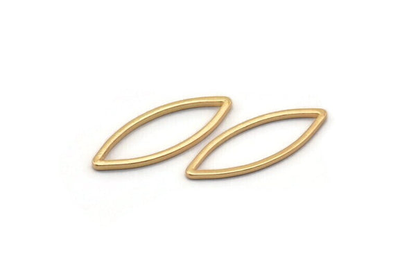 Altın Markiz Yüzük, 24 Altın Kaplama Pirinç Markiz Yüzük, Bağlantı Parçası, Tılsımlar (7x19x0,80 mm) D0040