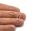 Gül Altın Markiz Yüzük, 24 Gül Altın Kaplama Pirinç Markiz Yüzük, Bağlantı Parçası, Tılsımlar (7x19x0,80 mm) D0040