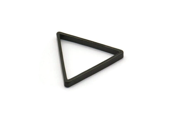 Black Triangle Charm - 50 Oxidized Brass Black Triangle Charms (20mm) BS 1198 S473
