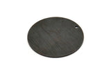 Black Round Charm, 2 Textured Oxidized Black Brass Stamping Blanks With 1 Hole, Stamping Tags (30x0.80mm) M01502