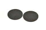Black Round Charm, 2 Textured Oxidized Black Brass Stamping Blanks With 1 Hole, Stamping Tags (30x0.80mm) M01502
