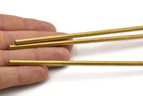 Brass Himmeli 4mm Tubes, 12 Raw Brass Himmeli DIY Round Tubes, for Air Plants , Geometric Shapes Customize Size - 4mm