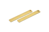 Geometric Brass Connector, 10 Raw Brass Stamping Pendants , Blanks (44x6mm) B0188