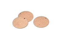 Rose Gold Round Tag, 4 Rose Gold Plated Brass Textured Round Stamping Blanks With 1 Hole, Charms, Pendants, Findings (20x0,60mm) D0822