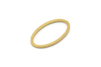 Pirinç Oval Konnektör, 24 Ham Pirinç Oval Konnektör (24x14x1mm) D0540