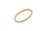 Pirinç Oval Konnektör, 24 Ham Pirinç Oval Konnektör (24x14x1mm) D0540