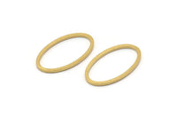 Pirinç Oval Konnektör, 24 Ham Pirinç Oval Konnektör (24x14x1mm) D0540