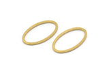 Pirinç Oval Konnektör, 24 Ham Pirinç Oval Konnektör (24x14x1mm) D0540