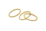 Pirinç Oval Konnektör, 24 Ham Pirinç Oval Konnektör (24x14x1mm) D0540