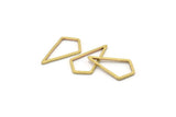 Brass Diamond Charm, 50 Raw Brass Diamond Ring Charms (18x10x0.80mm) D0542