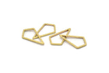 Brass Diamond Charm, 50 Raw Brass Diamond Ring Charms (18x10x0.80mm) D0542