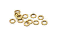 Brass Circle Connectors - 25 Raw Brass Circle Connectors (9x1.5mm) D0547