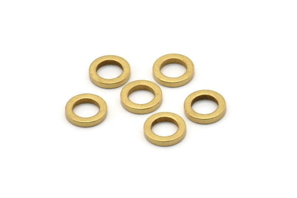 Pirinç Daire Konnektörleri - 50 Ham Pirinç Daire Konnektör (8x1,5 mm) D0546