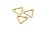 Gold Triangle Charm, 24 Gold Plated Brass Open Triangle Ring Charms (12x0.80mm) BS 1022 Q0609