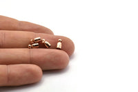 Altın Uç Kapakları, 25 Gül Altın Kaplama Pirinç Uç Kapağı, Kablo Ucu Kablo Uçları (8x4mm) Bs-1659 Q0653