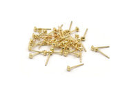 Altın Küp Küpe, 8 Altın Kaplama Pirinç Kare Küp Küpe (3x1,5 mm) D1409 A1395