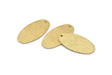 Brass Oval Blank, 12 Raw Brass Textured Oval Stamping Blanks With 1 Hole (30x15x0.80mm) D0597
