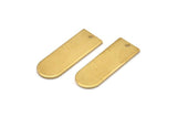D Shape Blank, 12 Raw Brass D Shape Blanks With 1 Hole, Charms, Pendants (26x10x1mm) D0590