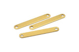 Brass Tiny Long Connector, 10 Raw Brass Stamping Connectors (44x6mm) B0187