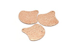 Rose Gold Finding, 2 Rose Gold Plated Brass Half Circle Necklace Pendants, Earring Drops, Round Findings With 1 Hole (40x40x1mm) N0249 Q0270