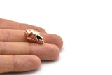 Rose Gold Fruit Bat Skull, 1 Rose Gold Plated Brass Short Nosed Fruit Bat Skull With 1 Loop, Findings, Charms (11x14x21mm) U105 Q0344