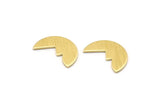 Brass Irregular Blank, 24 Textured Raw Brass Mountain Shaped Blanks, Findings (10x16x0.80mm) M02822