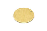 Brass Round Charm, 10 Textured Raw Brass Round Charms With 1 Hole, Blanks (18x0.80mm) M02848