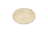 Silver Round Charm, 2 Textured Antique Silver Plated Brass Stamping Blanks With 1 Hole, Stamping Tags (30x0.80mm) M01502