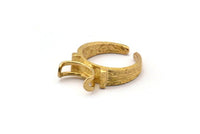 Brass Ring Setting, 2 Raw Brass Ring Settings With 2 Claws, Ring Blanks (21x27x1.6mm) U112