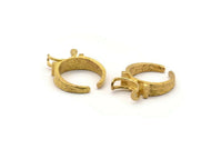 Brass Ring Setting, 2 Raw Brass Ring Settings With 2 Claws, Ring Blanks (21x27x1.6mm) U112