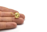 Brass Ring Settings, Raw Brass Round Ring With 1 Stone Setting - Pad Size 6mm N1101