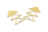 Brass Triangle Earring, 4 Raw Brass Triangle Earring (45x30x1mm) M01800 A2467
