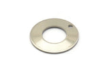 Steel Round Charm, 12 Stainless Steel Round Charms With 1 Hole (20x0.70mm) M02899