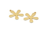 Gold Leaf Charm, 2 Gold Plated Brass Leaf Charms With 1 Loop, Earrings, Pendants, Findings (24x21x1mm) D1049 Q0908