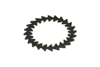 Siyah Daire Charm, 2 Oksitlenmiş Siyah Pirinç Daire Charm, Siyah Bağlantı Parçaları, Bağlantı Parçaları, Bağlantı Parçaları (42x0,80 mm) M01618 H1045