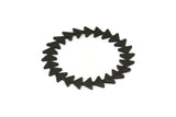 Siyah Daire Charm, 2 Oksitlenmiş Siyah Pirinç Daire Charm, Siyah Bağlantı Parçaları, Bağlantı Parçaları, Bağlantı Parçaları (42x0,80 mm) M01618 H1045