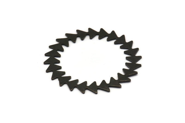 Siyah Daire Charm, 2 Oksitlenmiş Siyah Pirinç Daire Charm, Siyah Bağlantı Parçaları, Bağlantı Parçaları, Bağlantı Parçaları (42x0,80 mm) M01618 H1045