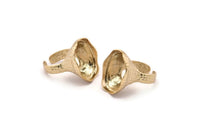 Duke Ring Settings, 1 Gold Plated Duke Ring Setting with Pad Size 24x18mm U046 Q0247