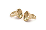 Duke Ring Settings, 1 Gold Plated Duke Ring Setting with Pad Size 24x18mm U046 Q0247
