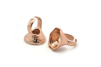 Duke Ring Settings, 1 Rose Gold Plated Duke Ring Setting with Pad Size 24x18mm U046 Q0247