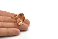Duke Ring Settings, 1 Rose Gold Plated Duke Ring Setting with Pad Size 24x18mm U046 Q0247