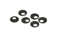 Siyah Yuvarlak Charm, 1 Delikli 12 Oksitlenmiş Siyah Pirinç Yuvarlak Charm (13x0,80 mm) M01645