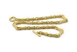 Brass Necklace Chain, Raw Brass Rope Chain Necklace, Chain Choker Necklace (45cm - 17.7 inc) 25x4.5mm N1837